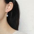 White Bling CZ Trending 925 Silver Earrings